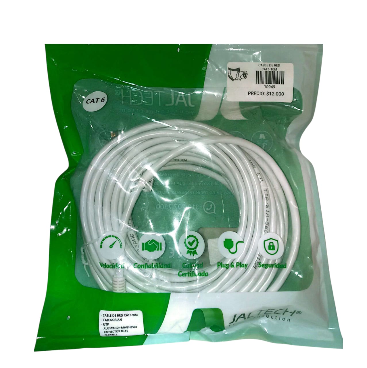CABLE DE RED CAT6 10M
